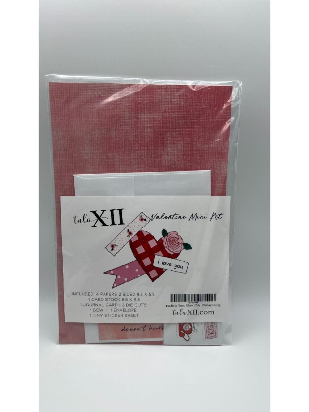 Tula XII Valentine Mini Kit With Papers Stickers & Die Cuts 8.5x5.5 Inches Cards